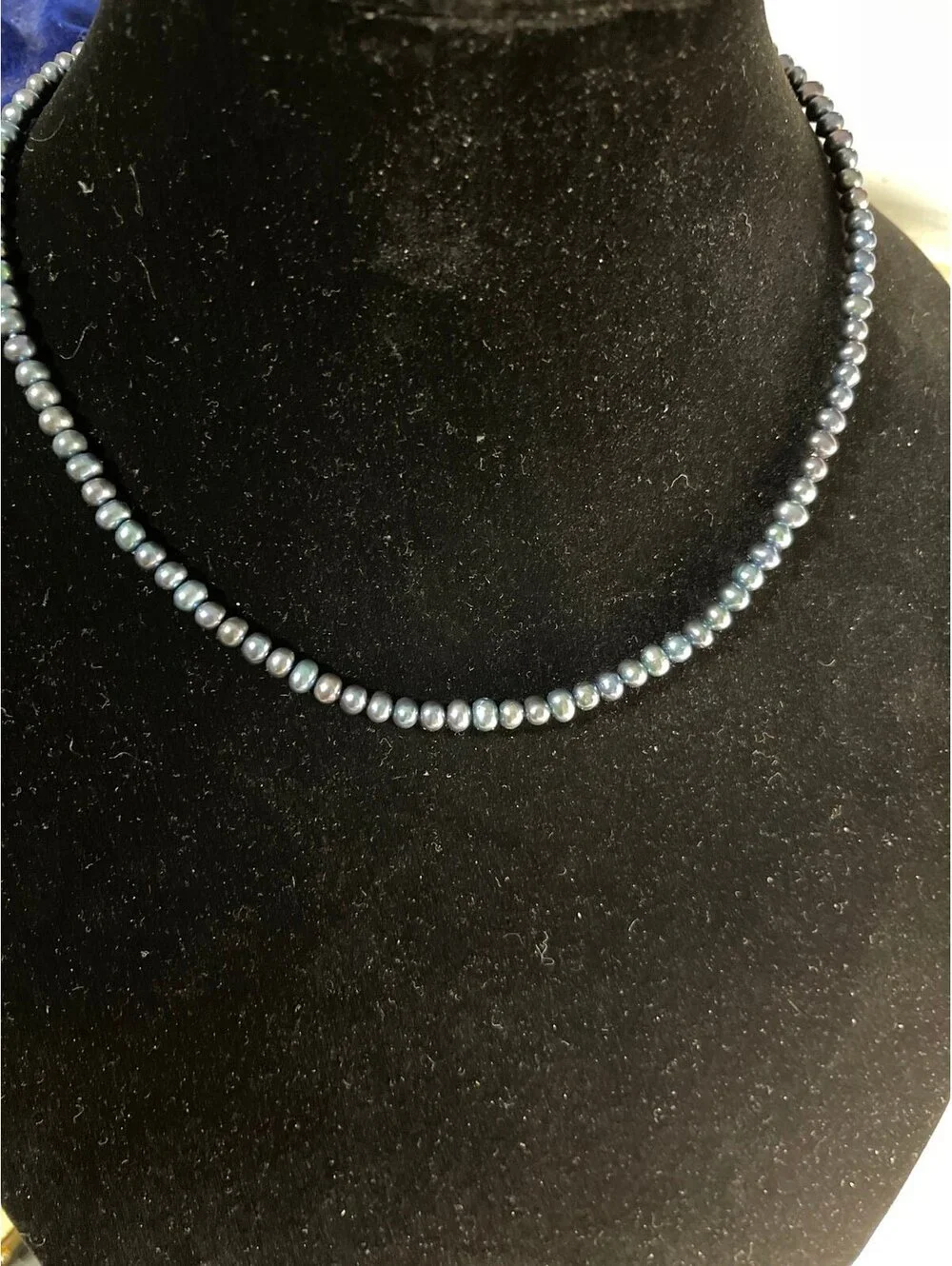 Blue Freshwater Pearl 10K Gold 3 Piece Set